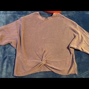 Express reversible cold shoulder sweater